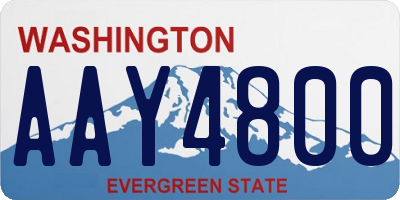 WA license plate AAY4800