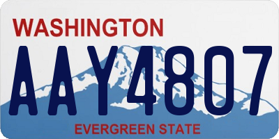 WA license plate AAY4807