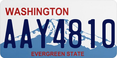 WA license plate AAY4810