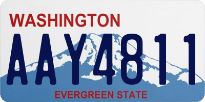 WA license plate AAY4811
