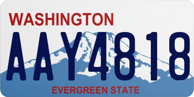 WA license plate AAY4818