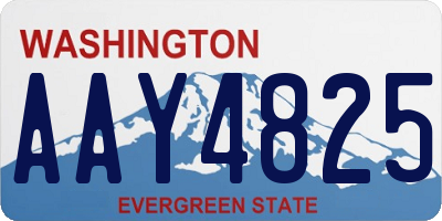 WA license plate AAY4825