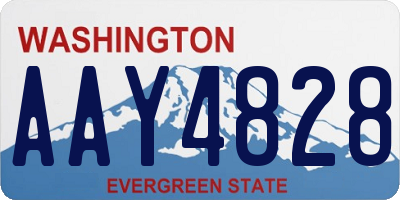 WA license plate AAY4828