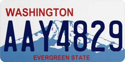 WA license plate AAY4829
