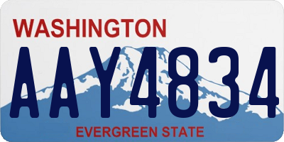 WA license plate AAY4834
