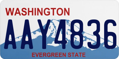 WA license plate AAY4836