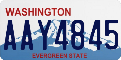 WA license plate AAY4845