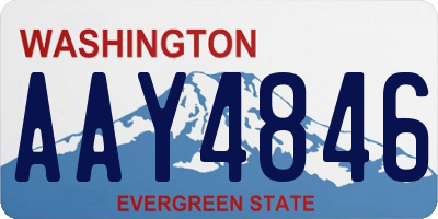 WA license plate AAY4846