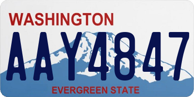 WA license plate AAY4847