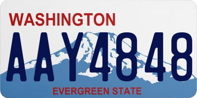 WA license plate AAY4848