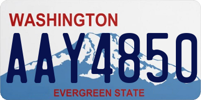 WA license plate AAY4850