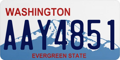 WA license plate AAY4851
