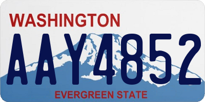 WA license plate AAY4852