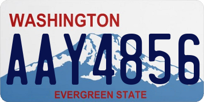 WA license plate AAY4856