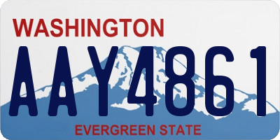 WA license plate AAY4861