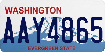 WA license plate AAY4865