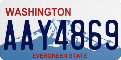 WA license plate AAY4869