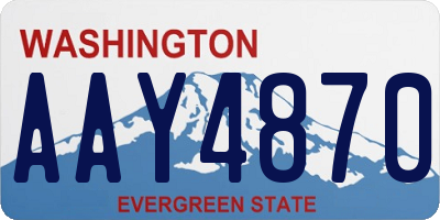 WA license plate AAY4870