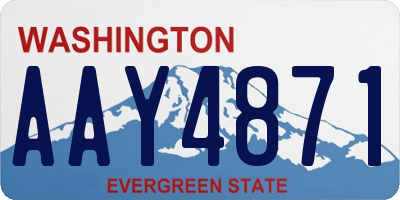 WA license plate AAY4871