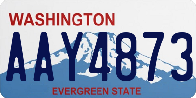 WA license plate AAY4873