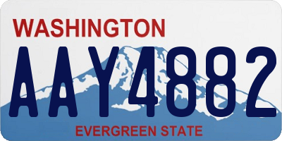 WA license plate AAY4882