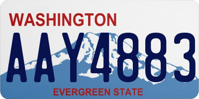 WA license plate AAY4883
