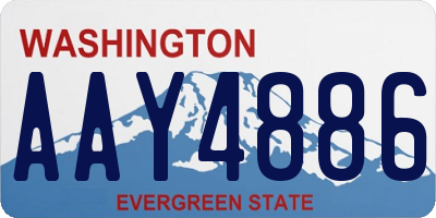 WA license plate AAY4886