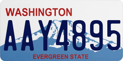 WA license plate AAY4895