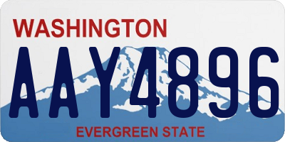 WA license plate AAY4896