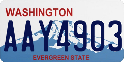 WA license plate AAY4903