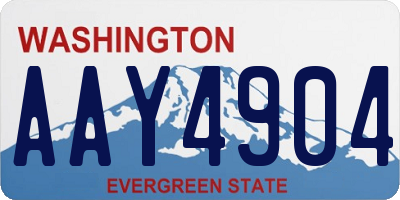 WA license plate AAY4904