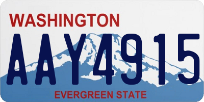 WA license plate AAY4915