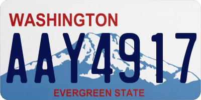 WA license plate AAY4917