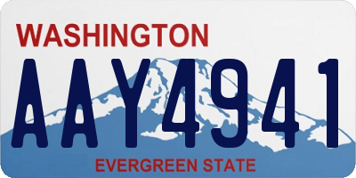 WA license plate AAY4941