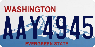 WA license plate AAY4945