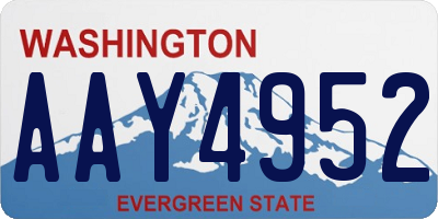 WA license plate AAY4952