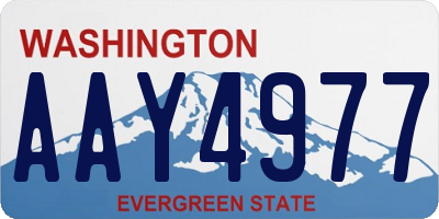 WA license plate AAY4977