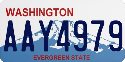 WA license plate AAY4979