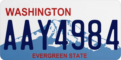 WA license plate AAY4984