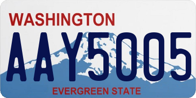 WA license plate AAY5005