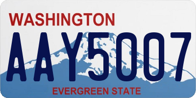 WA license plate AAY5007