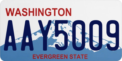 WA license plate AAY5009