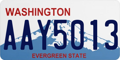 WA license plate AAY5013