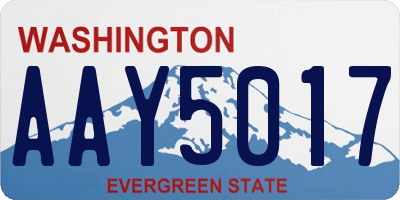 WA license plate AAY5017