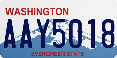 WA license plate AAY5018