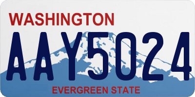 WA license plate AAY5024