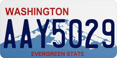 WA license plate AAY5029