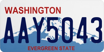 WA license plate AAY5043