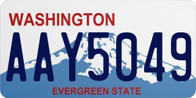 WA license plate AAY5049