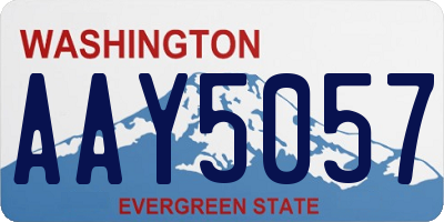 WA license plate AAY5057